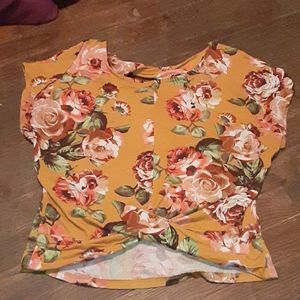 Yellow floral shirt